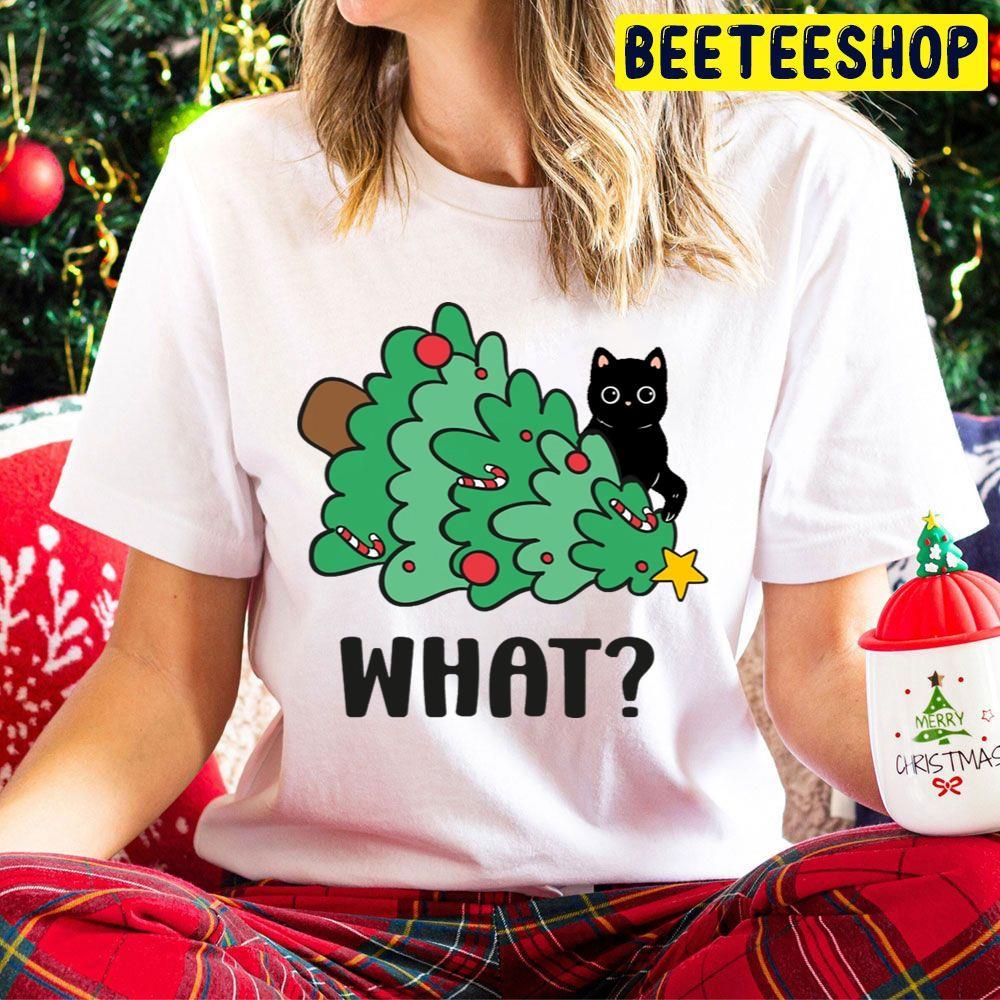 Funny Black Cat What Christmas Tree Cute Innocent Kawaii Kitty Knocking Over Tree Beeteeshop Trending Unisex Hoodie Funny Black Cat What Christmas Tree Cute Innocent Kawaii Kitty Knocking Over Tree Beeteeshop Trending Unisex Hoodie