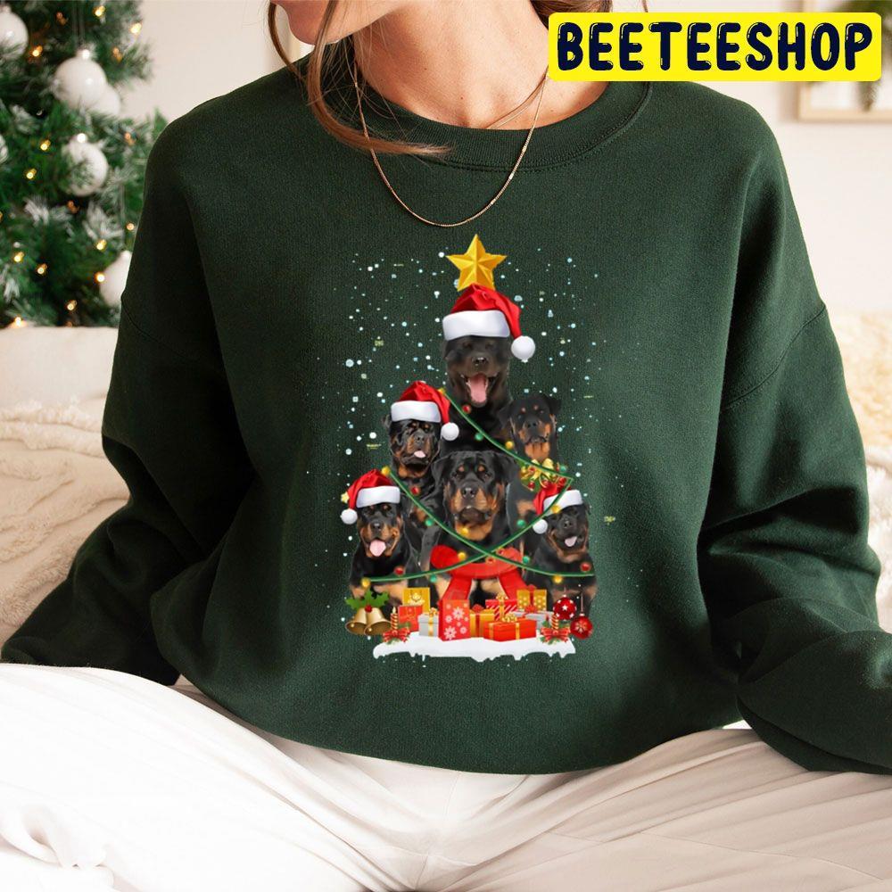 Funny Rottweiler Dog Christmas Tree Xmas Beeteeshop Trending Unisex Sweatshirt Funny Rottweiler Dog Christmas Tree Xmas Beeteeshop Trending Unisex Sweatshirt