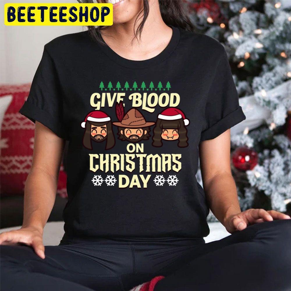 Give Blood On Christmas Day Beeteeshop Trending Unisex Hoodie Give Blood On Christmas Day Beeteeshop Trending Unisex Hoodie
