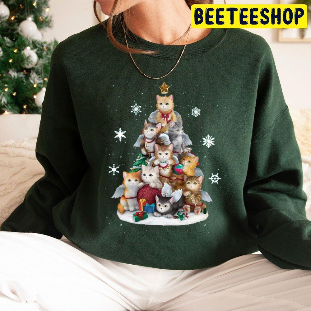 Great For Cat Lover Cats Christmas Tree Beeteeshop Trending Unisex Sweatshirt Great For Cat Lover Cats Christmas Tree Beeteeshop Trending Unisex Sweatshirt
