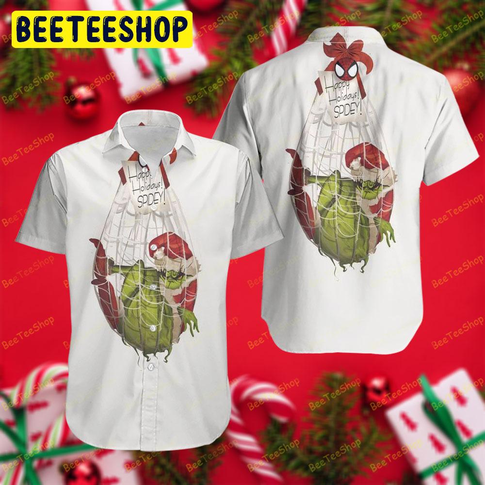 Happy Holiday Spidey Grinch Trending Hawaii Shirt Happy Holiday Spidey Grinch Trending Hawaii Shirt