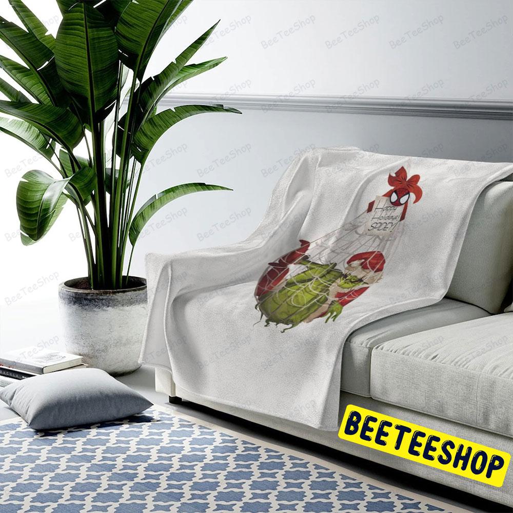 Happy Holiday Spidey Grinch Trending US Cozy Blanket Happy Holiday Spidey Grinch Trending US Cozy Blanket
