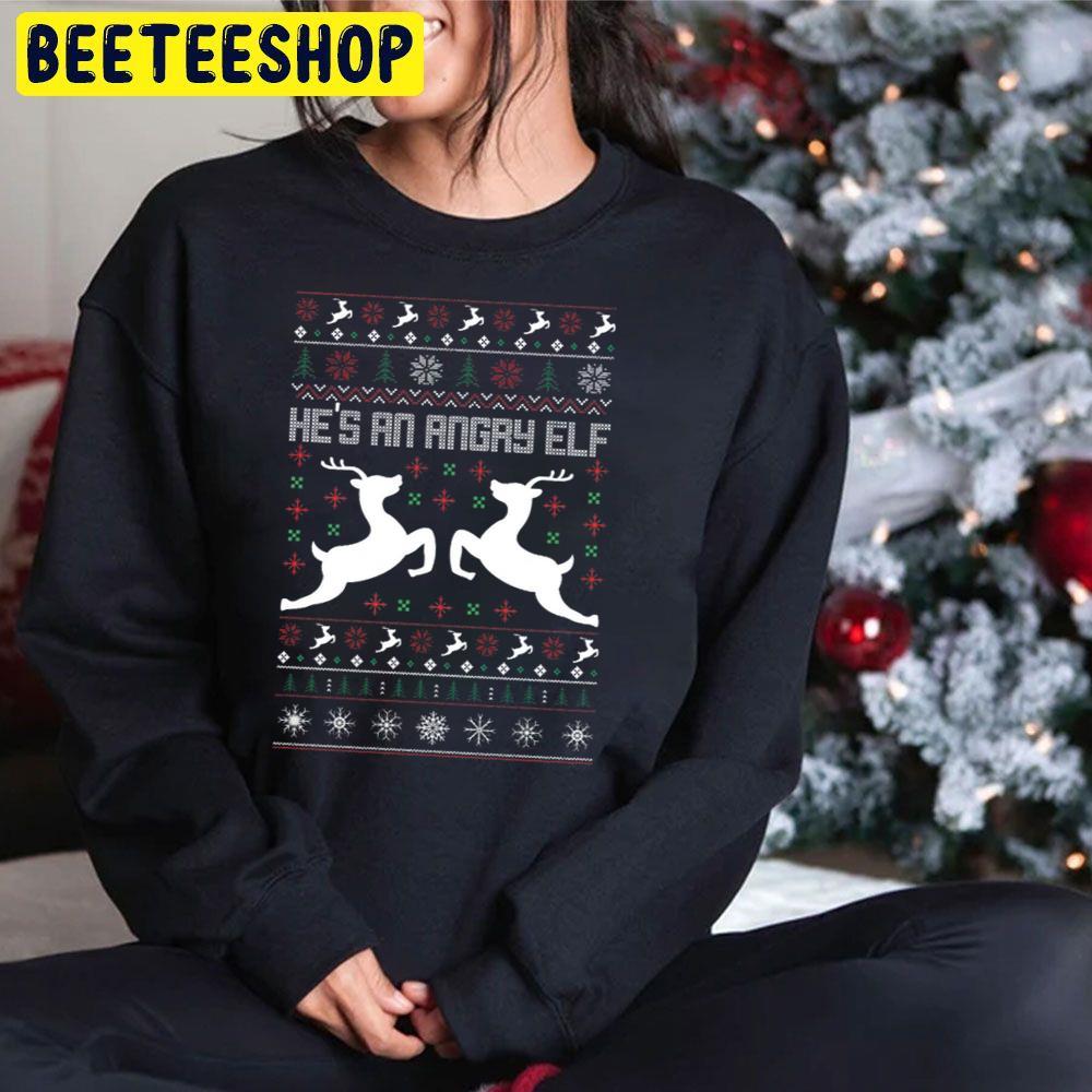 He's An Angry Elf Ugly Christmas Beeteeshop Trending Unisex Hoodie He's An Angry Elf Ugly Christmas Beeteeshop Trending Unisex Hoodie