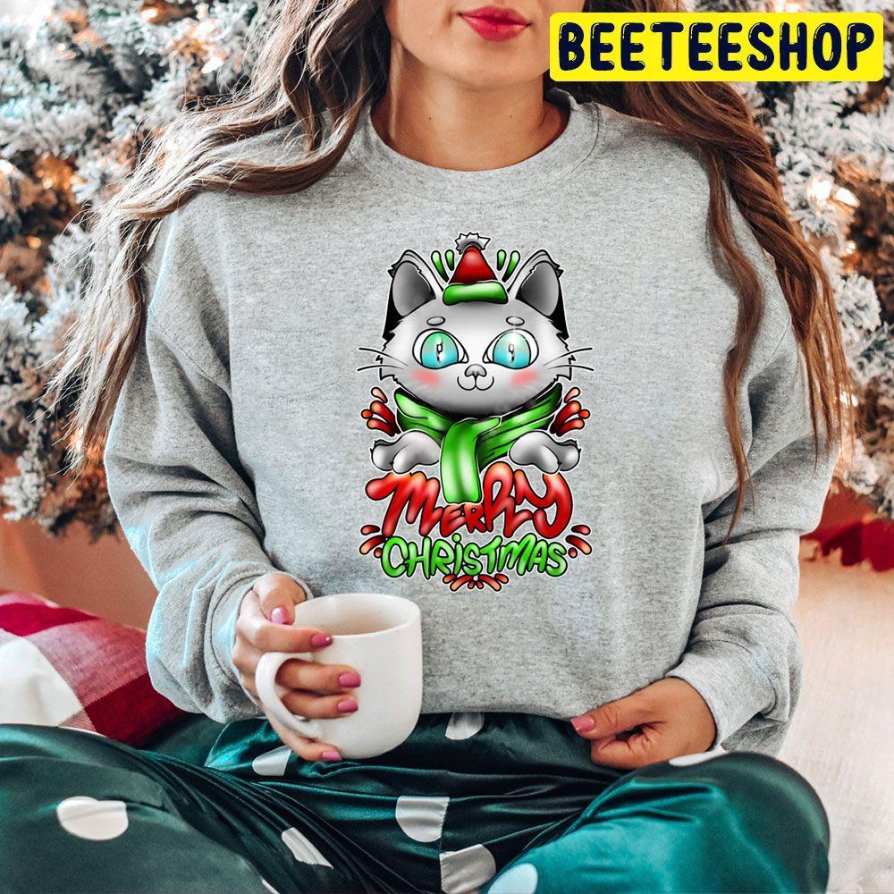 Hiho Christmas Cat Beeteeshop Trending Unisex Hoodie Hiho Christmas Cat Beeteeshop Trending Unisex Hoodie