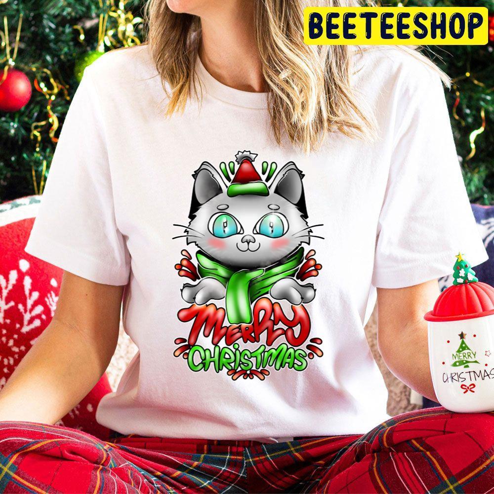 Hiho Christmas Cat Beeteeshop Trending Unisex Hoodie Hiho Christmas Cat Beeteeshop Trending Unisex Hoodie