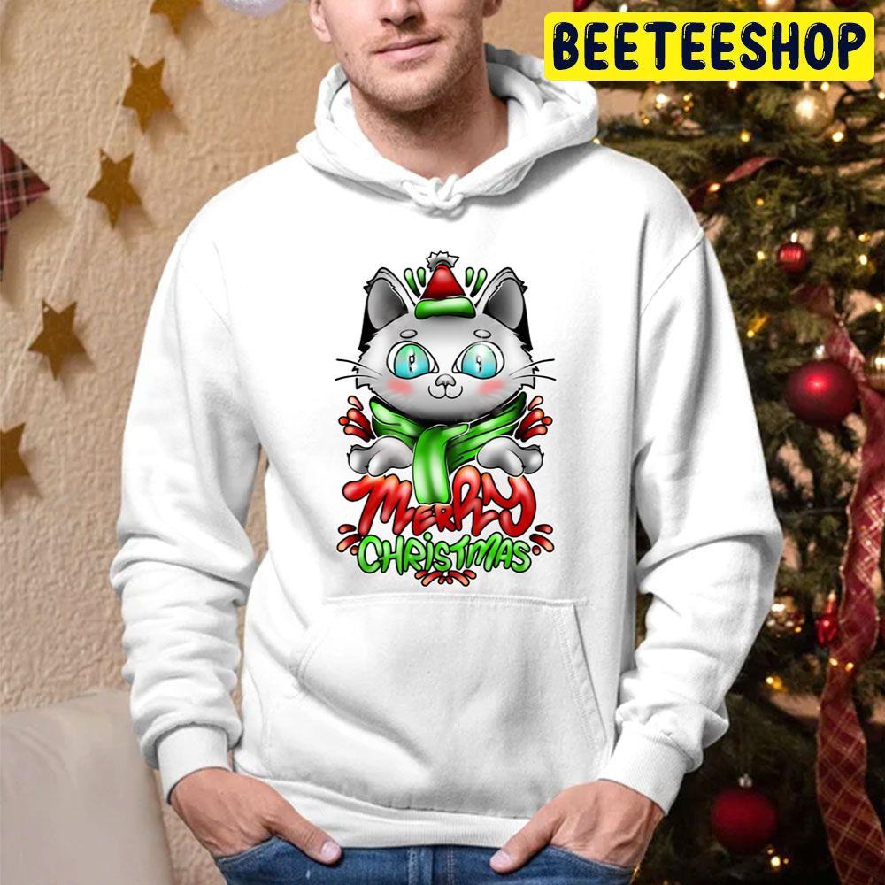 Hiho Christmas Cat Beeteeshop Trending Unisex Hoodie Hiho Christmas Cat Beeteeshop Trending Unisex Hoodie