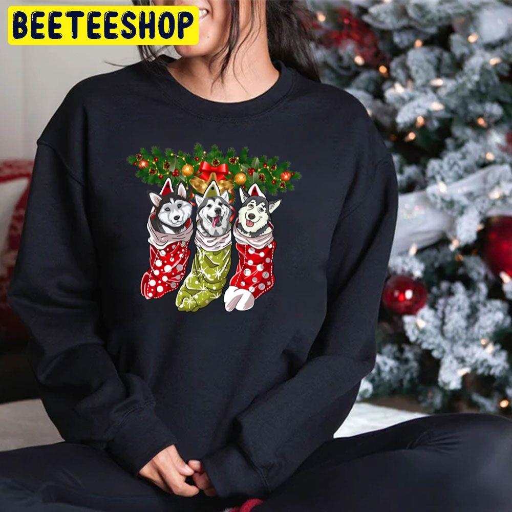 Huskies Socks Christmass Dogs Lovers Beeteeshop Trending Unisex Sweatshirt Huskies Socks Christmass Dogs Lovers Beeteeshop Trending Unisex Sweatshirt