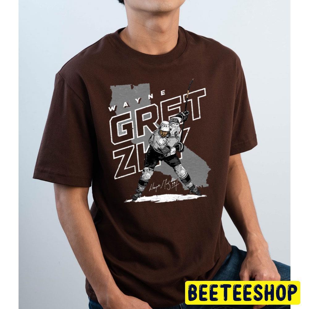 Los Angles Player Map Wayne Gretzky Hockey Unisex T-Shirt Los Angles Player Map Wayne Gretzky Hockey Unisex T-Shirt