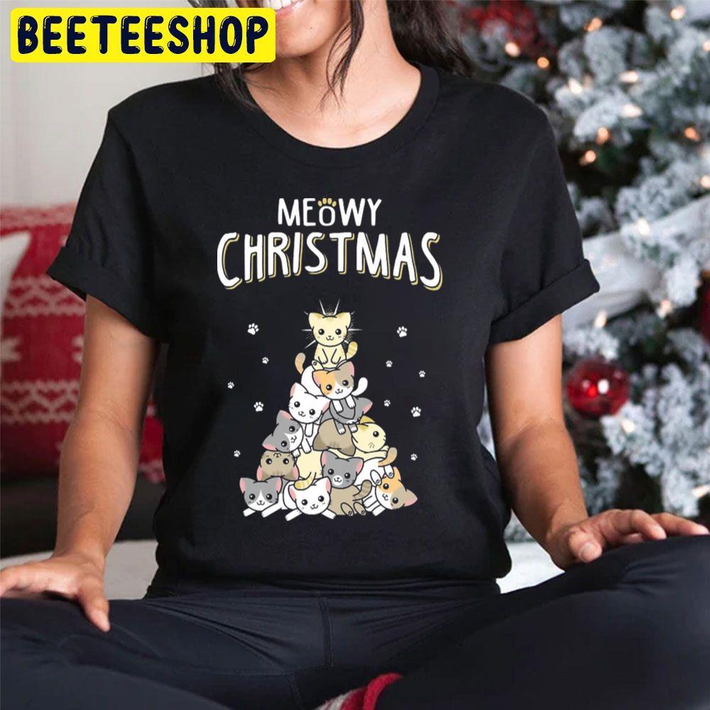 Meowy Christmas Funny Christmas Beeteeshop Trending Unisex Hoodie Meowy Christmas Funny Christmas Beeteeshop Trending Unisex Hoodie