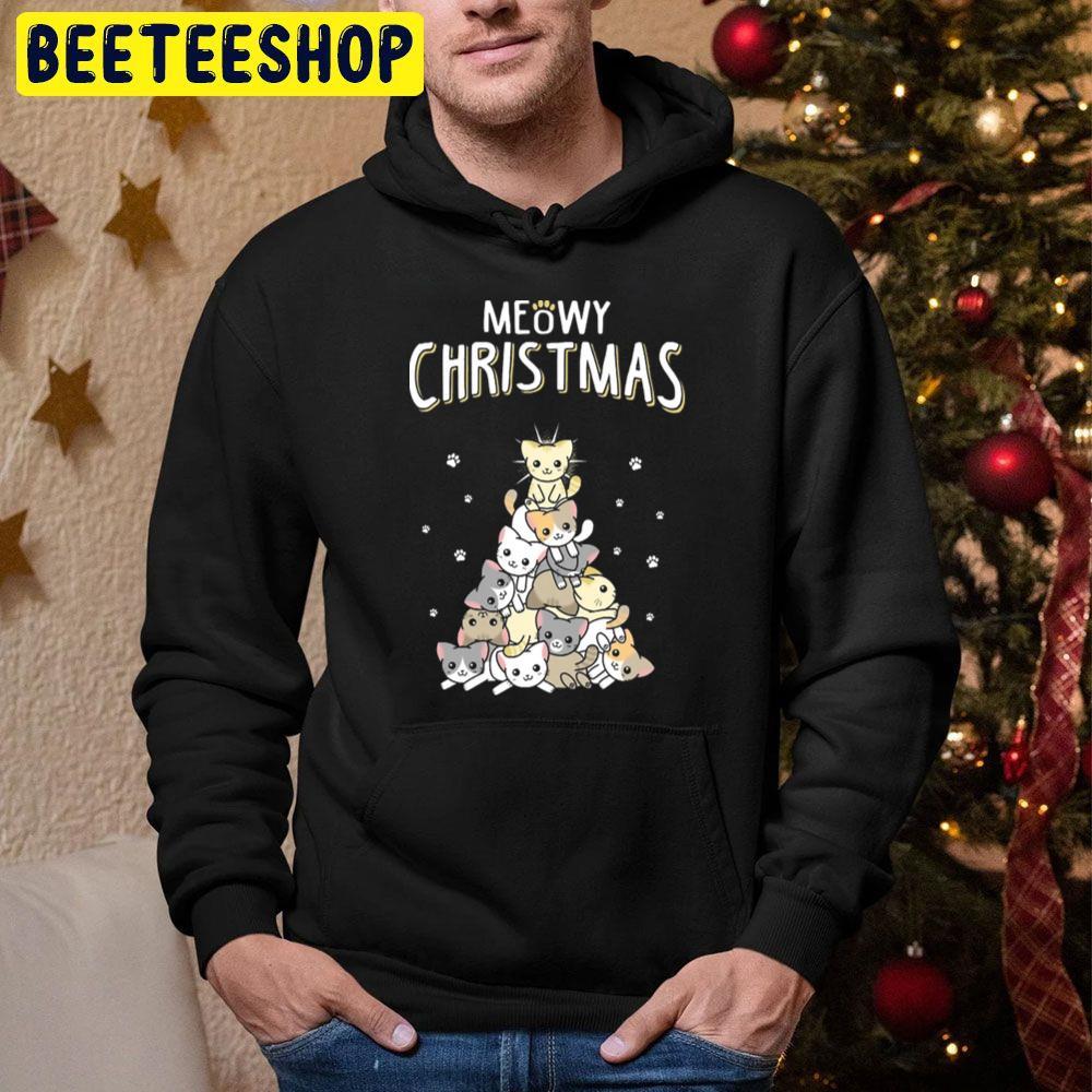 Meowy Christmas Funny Christmas Beeteeshop Trending Unisex Hoodie Meowy Christmas Funny Christmas Beeteeshop Trending Unisex Hoodie