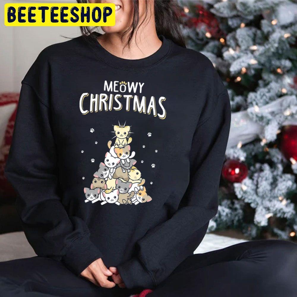 Meowy Christmas Funny Christmas Beeteeshop Trending Unisex Hoodie Meowy Christmas Funny Christmas Beeteeshop Trending Unisex Hoodie