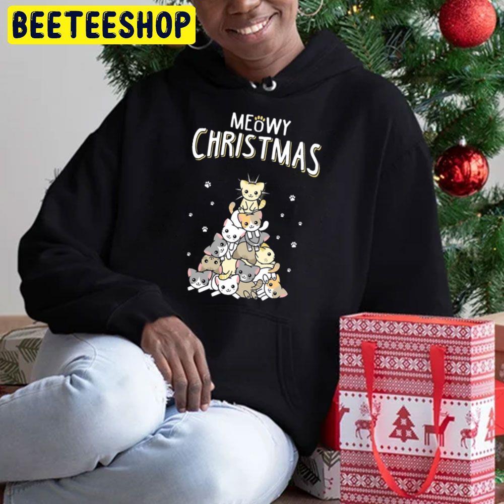 Meowy Christmas Funny Christmas Beeteeshop Trending Unisex Hoodie Meowy Christmas Funny Christmas Beeteeshop Trending Unisex Hoodie