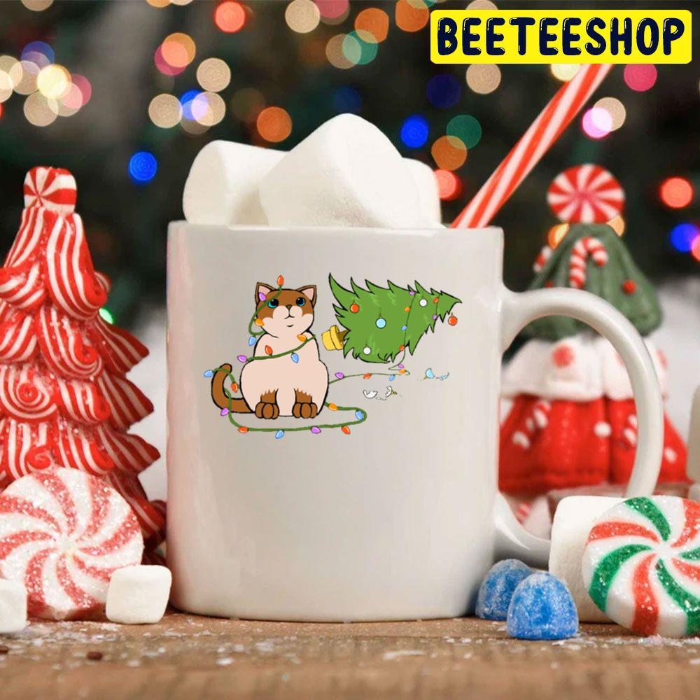 Meowy Christmas Siamese Cat Knocking Over Christmas Tree Beeteeshop Trending Unisex Hoodie Meowy Christmas Siamese Cat Knocking Over Christmas Tree Beeteeshop Trending Unisex Hoodie