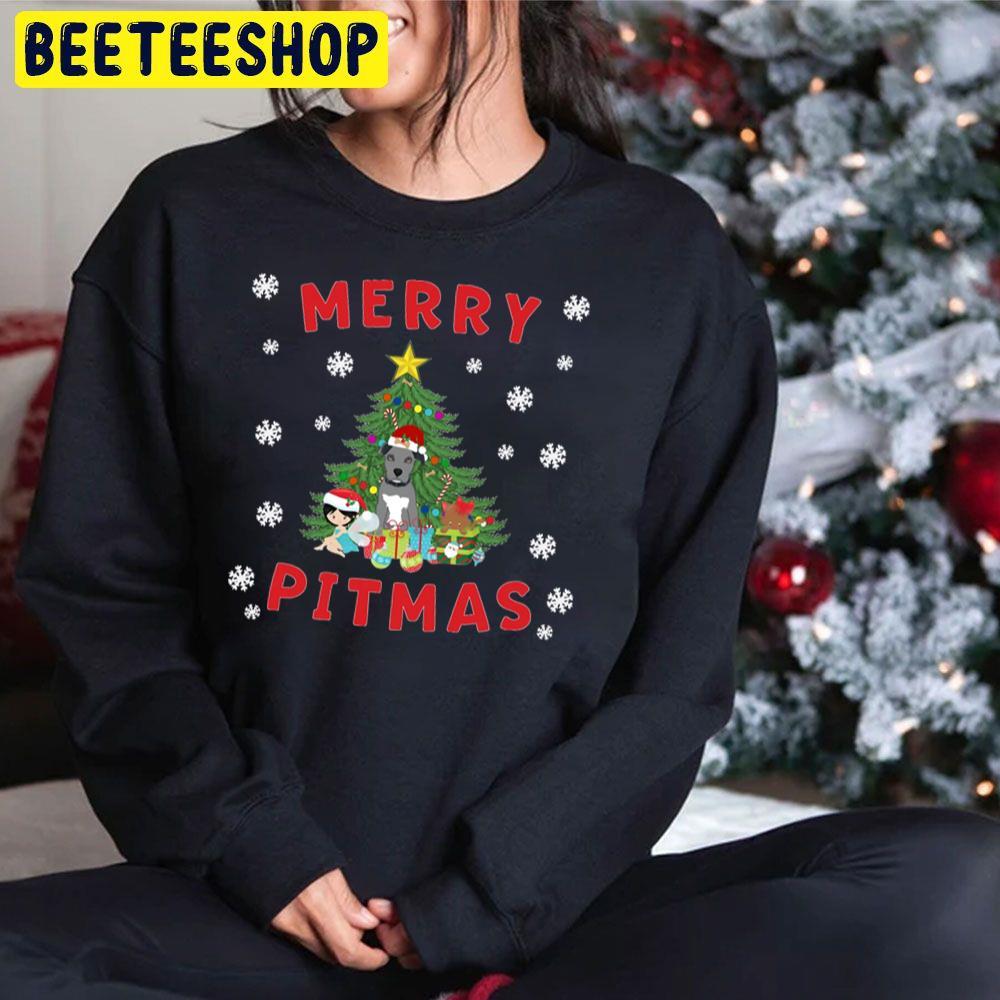 Merry Pitmas Pitbull Puppy Kitten Fairy Funny Christmas Beeteeshop Trending Unisex Sweatshirt Merry Pitmas Pitbull Puppy Kitten Fairy Funny Christmas Beeteeshop Trending Unisex Sweatshirt