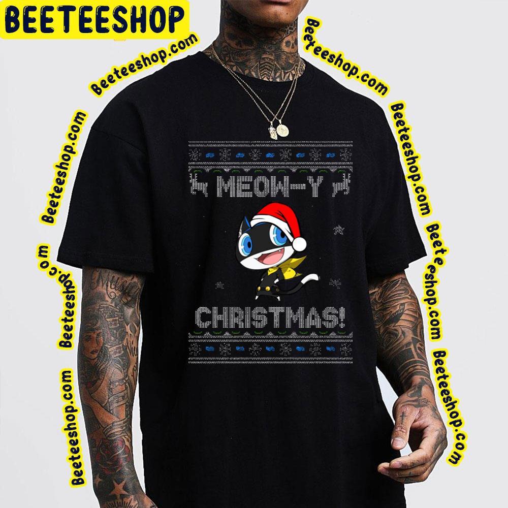 Morgana Meowy Christmas Persona 5 Unisex T-Shirt Morgana Meowy Christmas Persona 5 Unisex T-Shirt