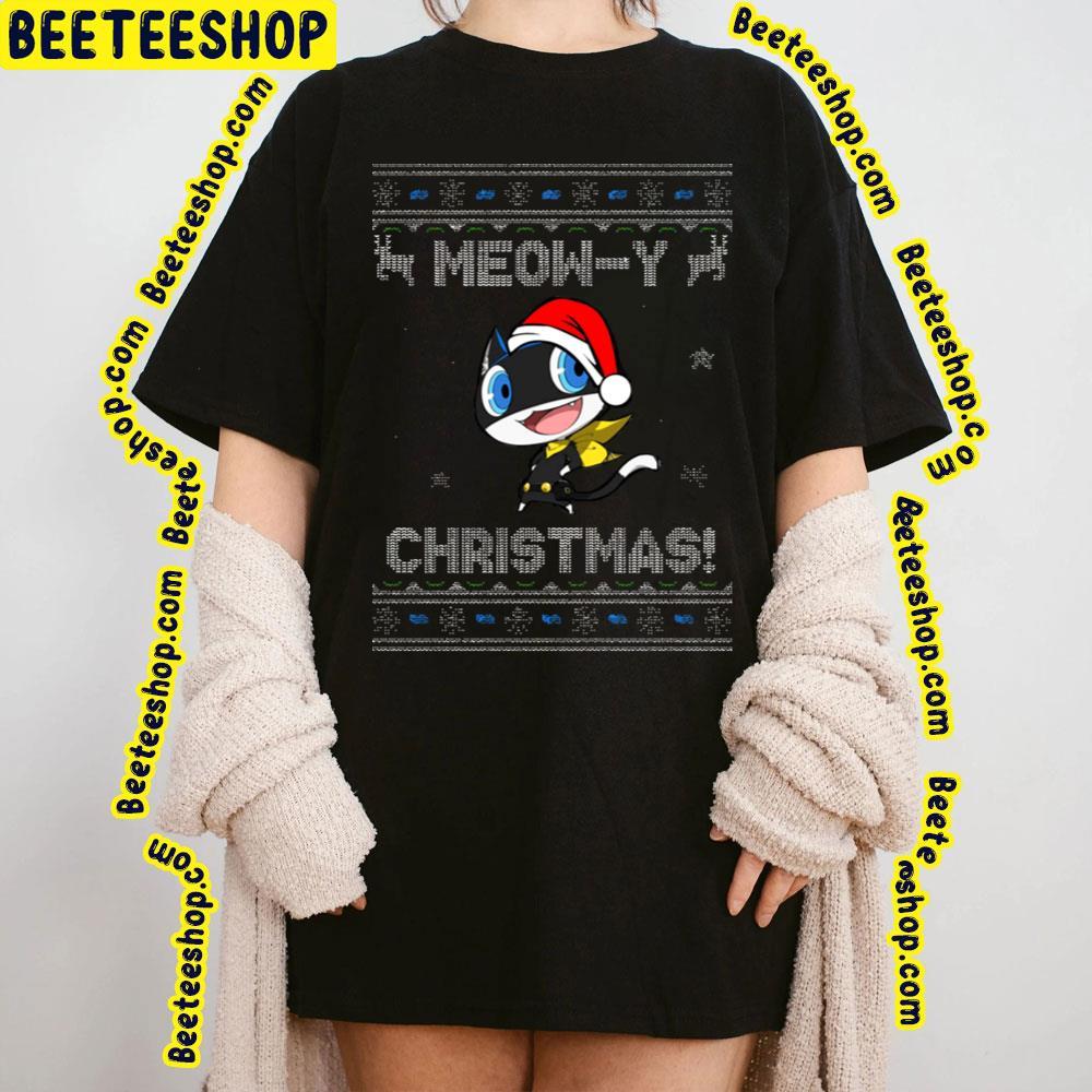 Morgana Meowy Christmas Persona 5 Unisex T-Shirt Morgana Meowy Christmas Persona 5 Unisex T-Shirt