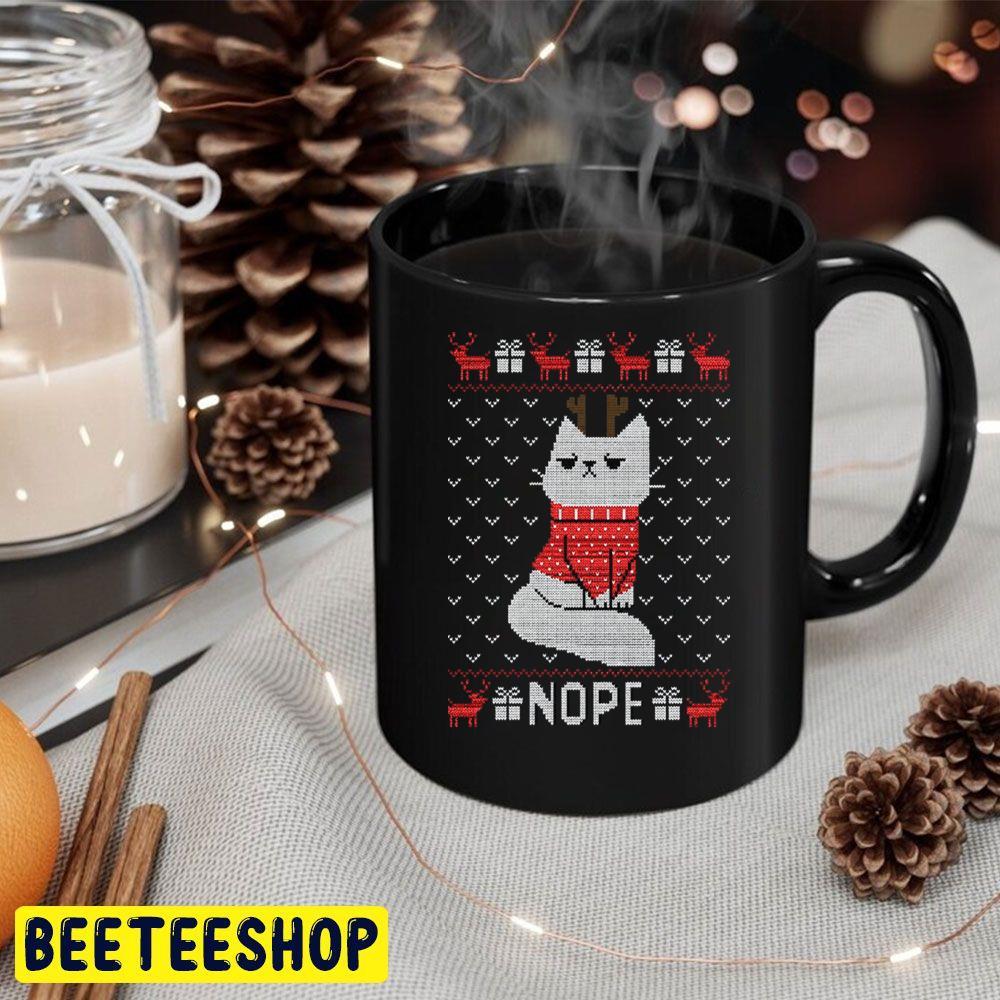 Nope Reindeer Cat Christmas Beeteeshop Trending Unisex Sweatshirt Nope Reindeer Cat Christmas Beeteeshop Trending Unisex Sweatshirt