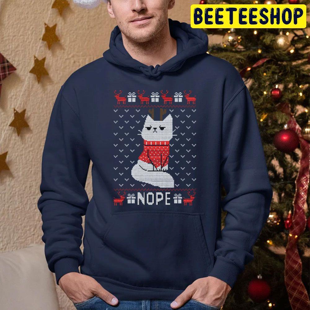 Nope Reindeer Cat Christmas Beeteeshop Trending Unisex Sweatshirt Nope Reindeer Cat Christmas Beeteeshop Trending Unisex Sweatshirt