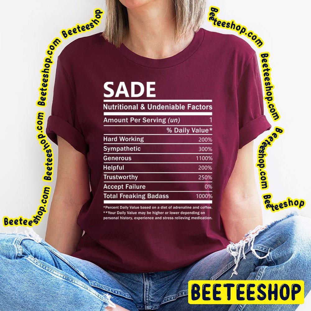 Nutritional And Undeniable Sade Unisex T-Shirt Nutritional And Undeniable Sade Unisex T-Shirt