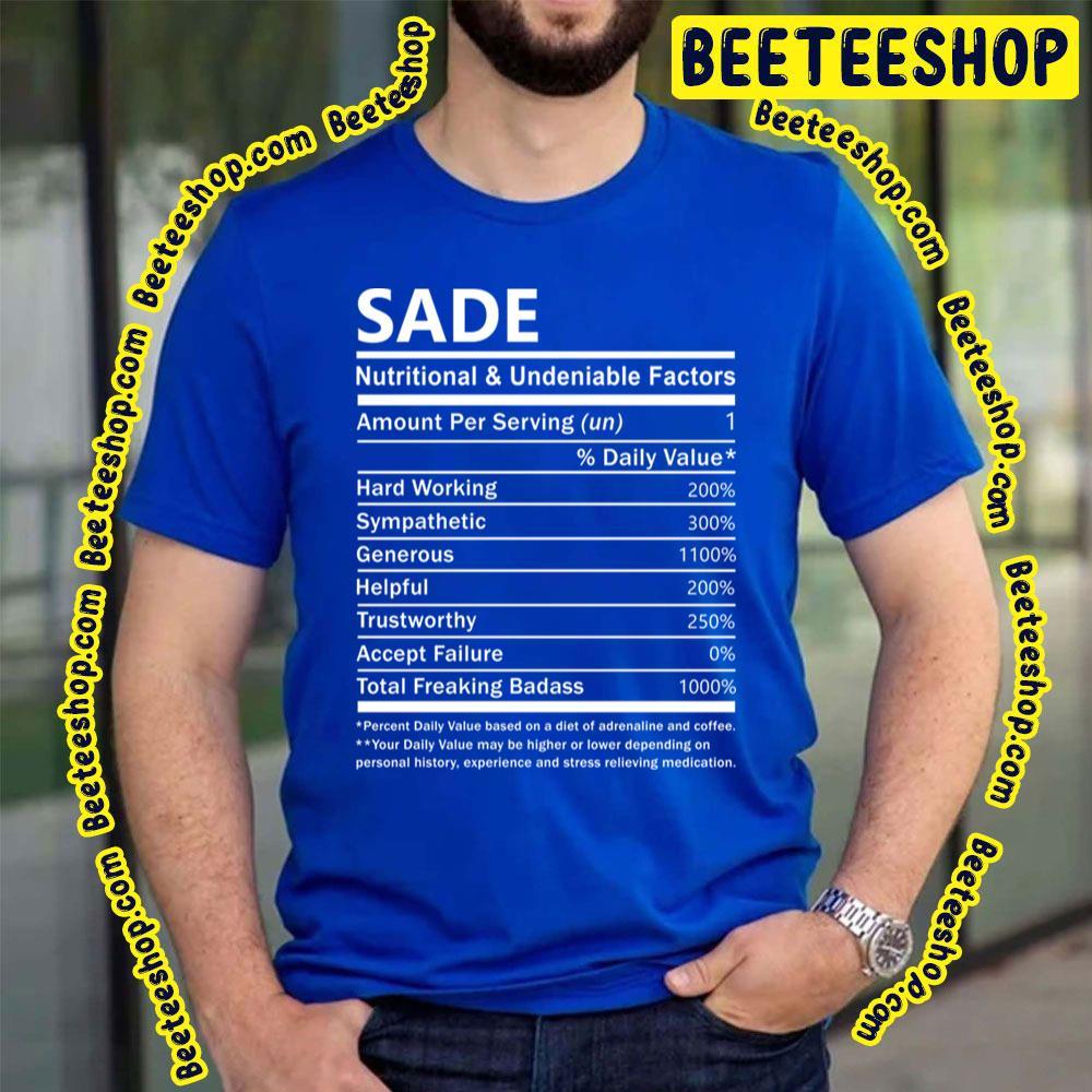 Nutritional And Undeniable Sade Unisex T-Shirt Nutritional And Undeniable Sade Unisex T-Shirt