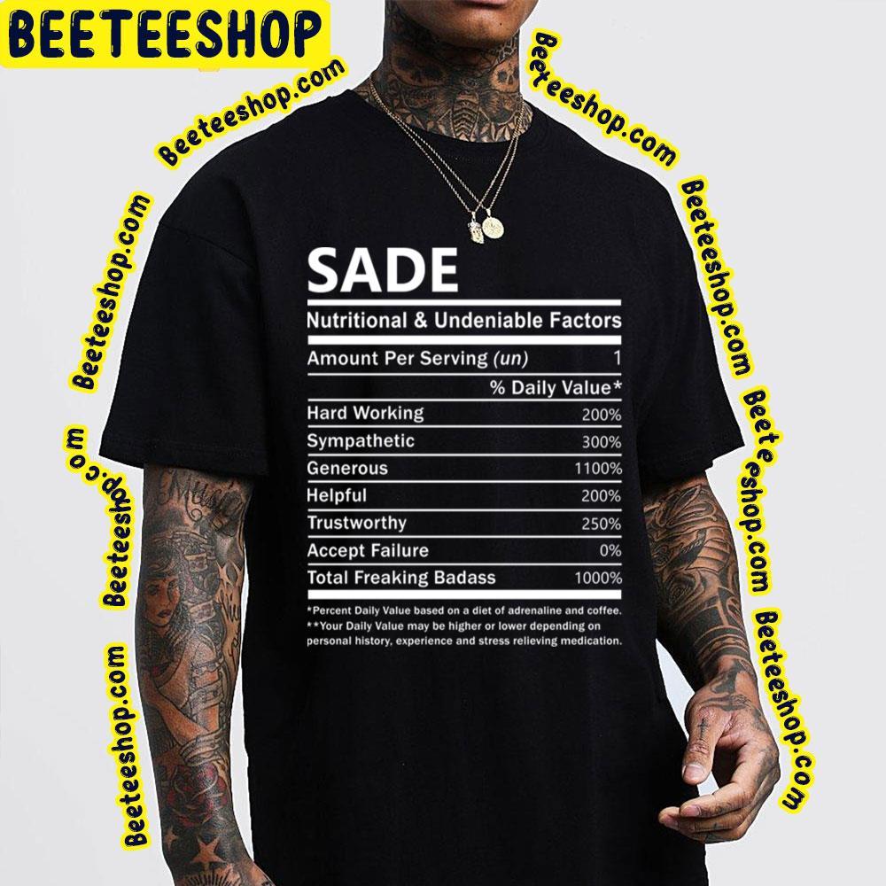 Nutritional And Undeniable Sade Unisex T-Shirt Nutritional And Undeniable Sade Unisex T-Shirt