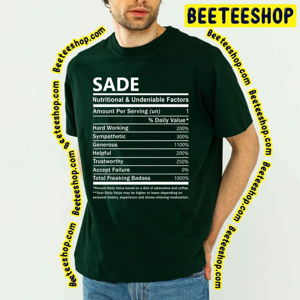 Nutritional And Undeniable Sade Unisex T-Shirt Nutritional And Undeniable Sade Unisex T-Shirt