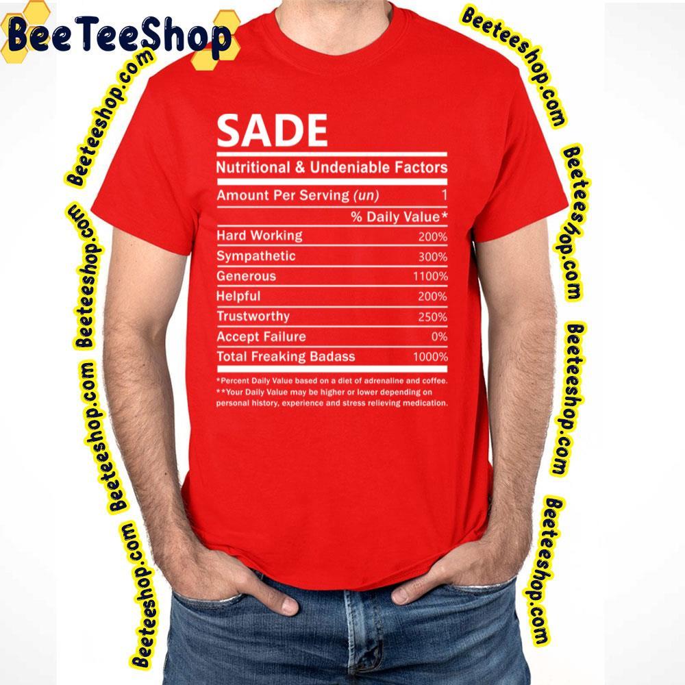 Nutritional And Undeniable Sade Unisex T-Shirt Nutritional And Undeniable Sade Unisex T-Shirt