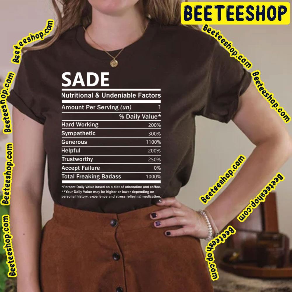Nutritional And Undeniable Sade Unisex T-Shirt Nutritional And Undeniable Sade Unisex T-Shirt