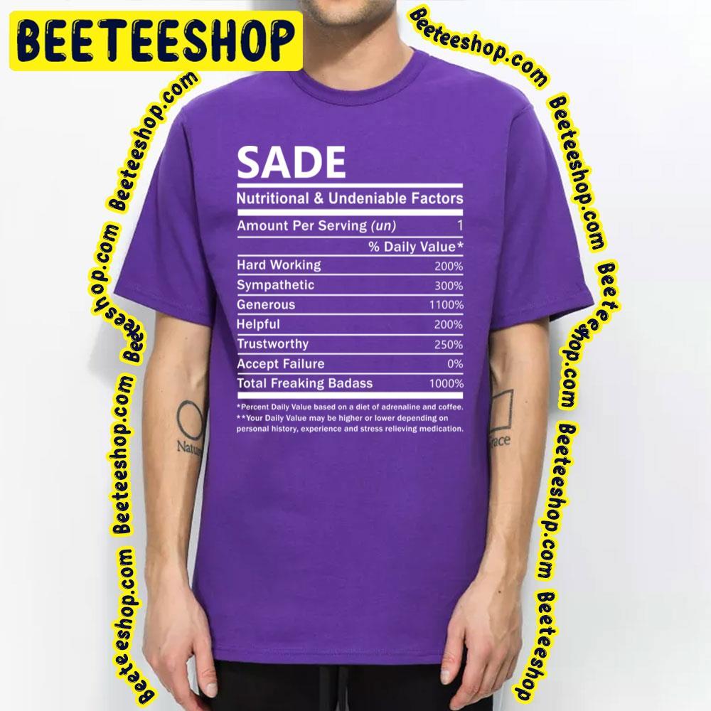 Nutritional And Undeniable Sade Unisex T-Shirt Nutritional And Undeniable Sade Unisex T-Shirt