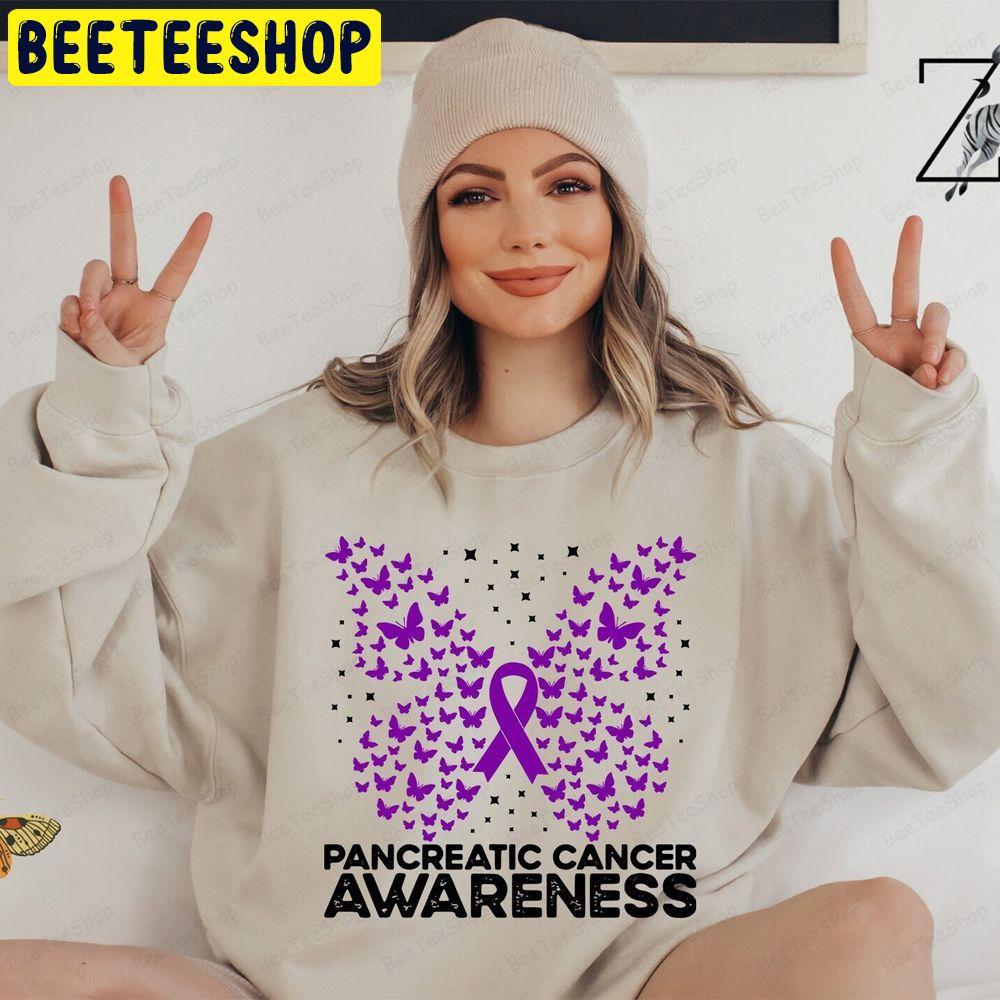Pancreatic Cancer Awareness Butterfly Unisex T-Shirt Pancreatic Cancer Awareness Butterfly Unisex T-Shirt
