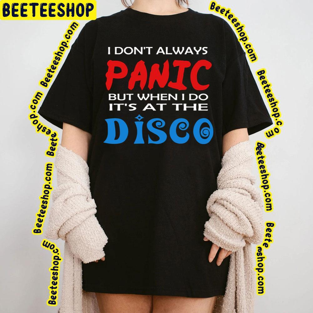 Red Blue Text Panic At The Disco Unisex T-Shirt Red Blue Text Panic At The Disco Unisex T-Shirt