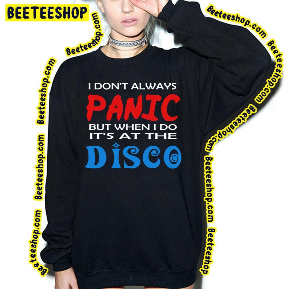 Red Blue Text Panic At The Disco Unisex T-Shirt Red Blue Text Panic At The Disco Unisex T-Shirt