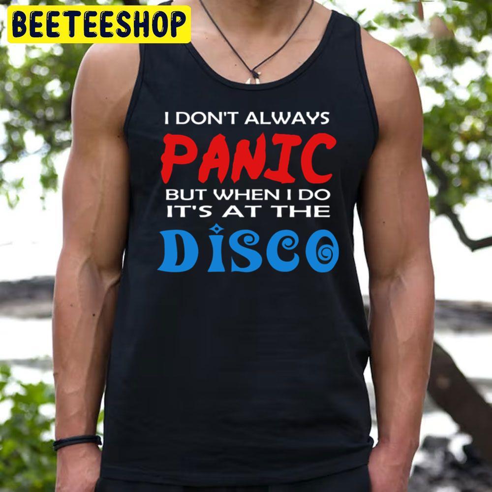 Red Blue Text Panic At The Disco Unisex T-Shirt Red Blue Text Panic At The Disco Unisex T-Shirt