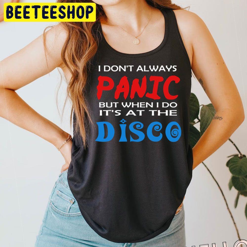 Red Blue Text Panic At The Disco Unisex T-Shirt Red Blue Text Panic At The Disco Unisex T-Shirt