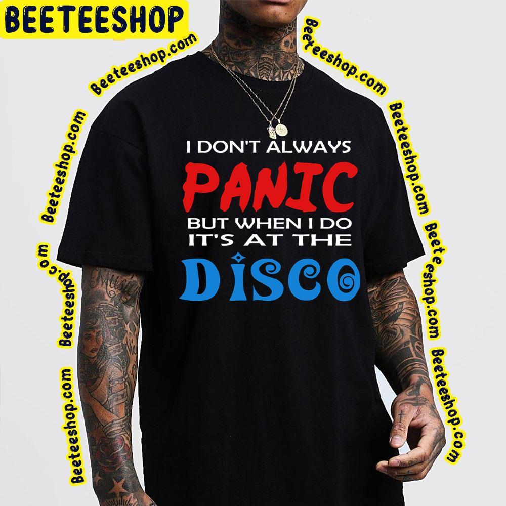 Red Blue Text Panic At The Disco Unisex T-Shirt Red Blue Text Panic At The Disco Unisex T-Shirt