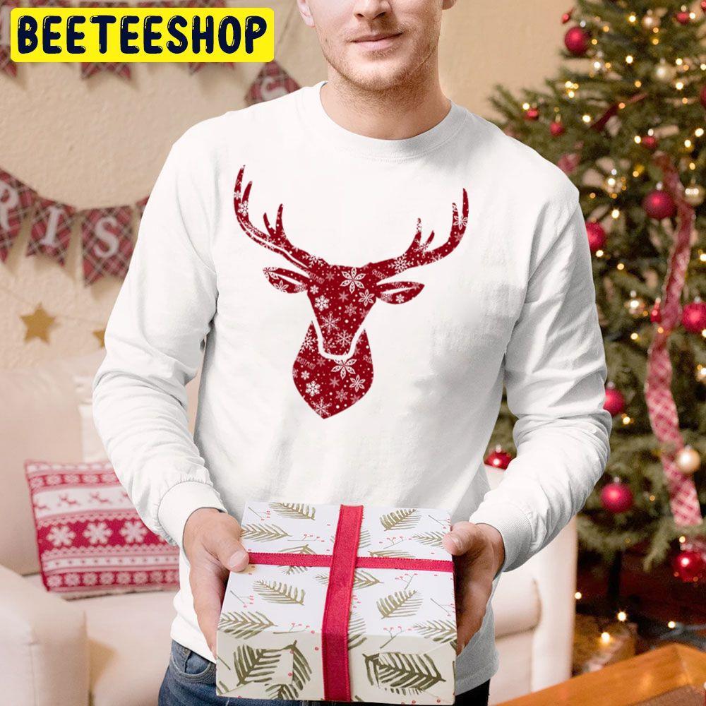 Reindeer Snowflakes Christmas Beeteeshop Trending Unisex Hoodie Reindeer Snowflakes Christmas Beeteeshop Trending Unisex Hoodie