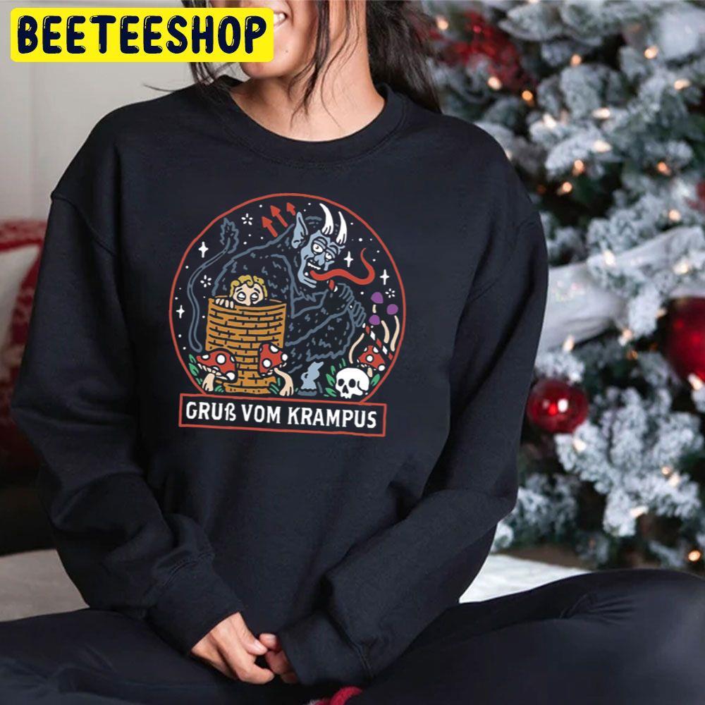 Retro Style Krampus Christmas Beeteeshop Trending Unisex Hoodie Retro Style Krampus Christmas Beeteeshop Trending Unisex Hoodie