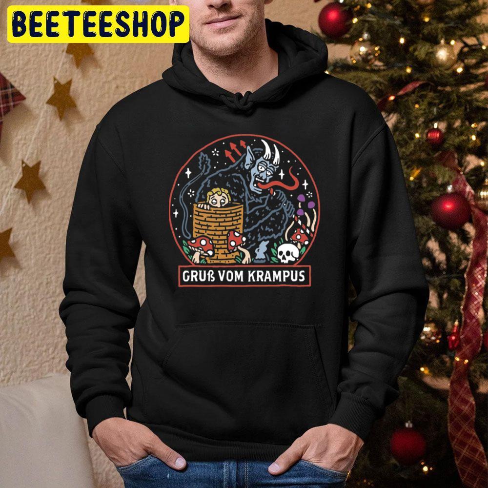 Retro Style Krampus Christmas Beeteeshop Trending Unisex Hoodie Retro Style Krampus Christmas Beeteeshop Trending Unisex Hoodie