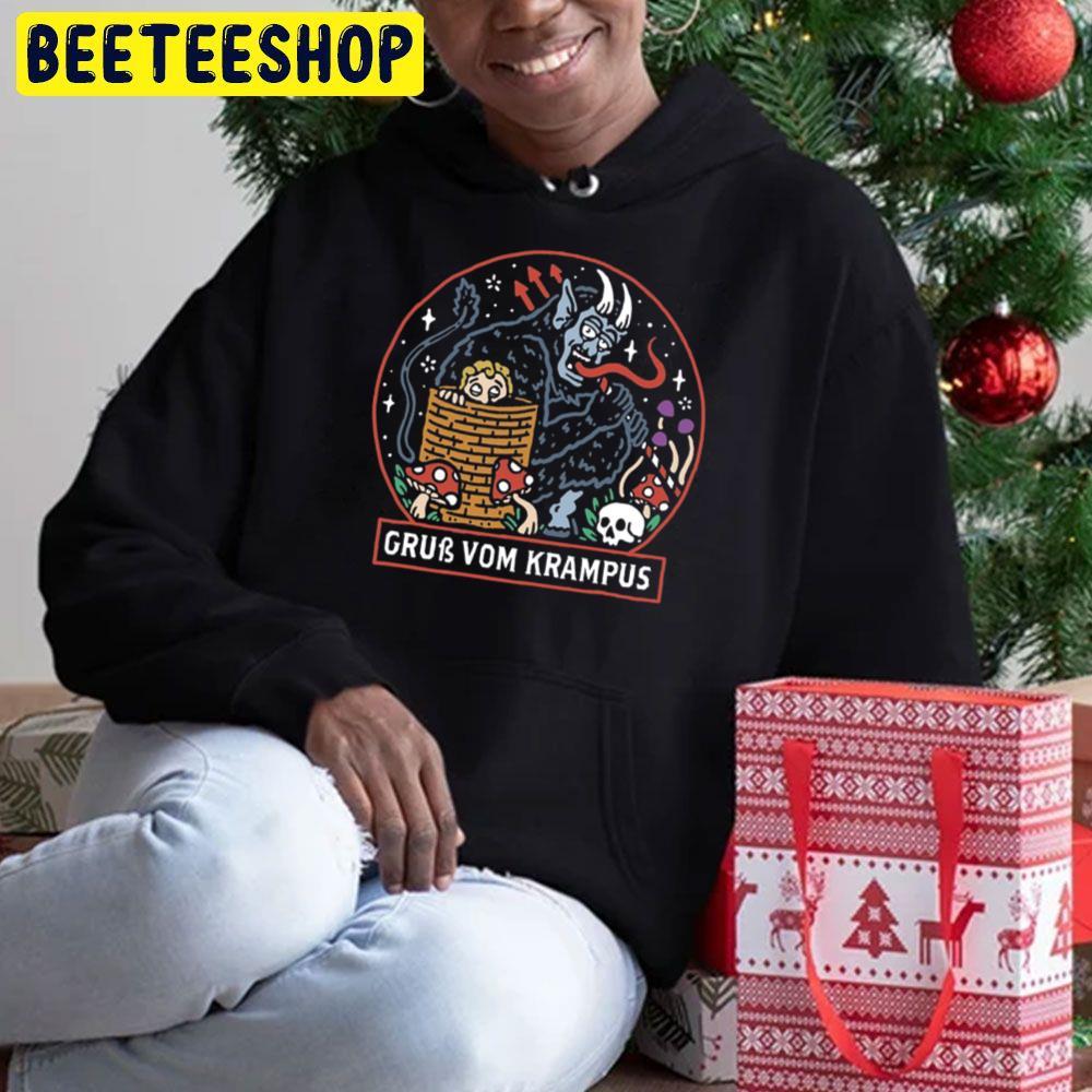 Retro Style Krampus Christmas Beeteeshop Trending Unisex Hoodie Retro Style Krampus Christmas Beeteeshop Trending Unisex Hoodie