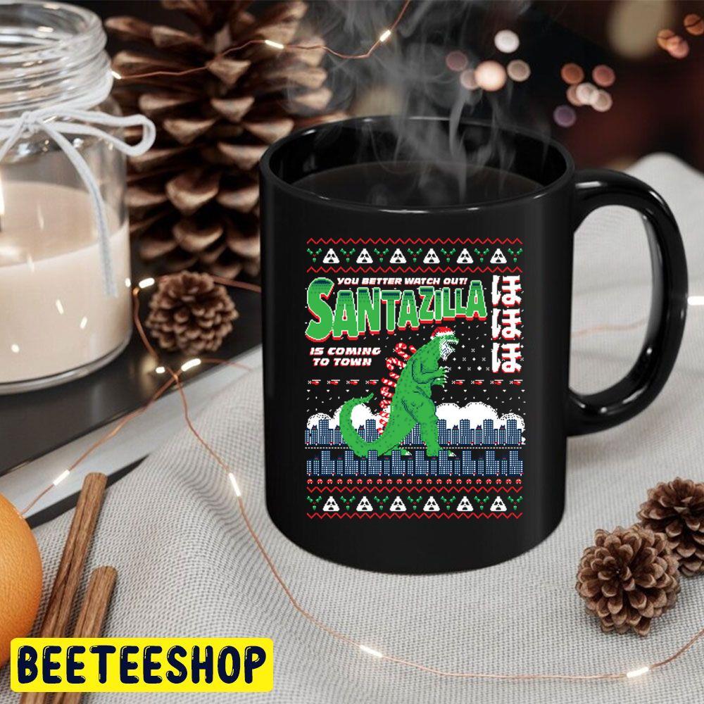 Santazilla Christmas Beeteeshop Trending Unisex Hoodie Santazilla Christmas Beeteeshop Trending Unisex Hoodie