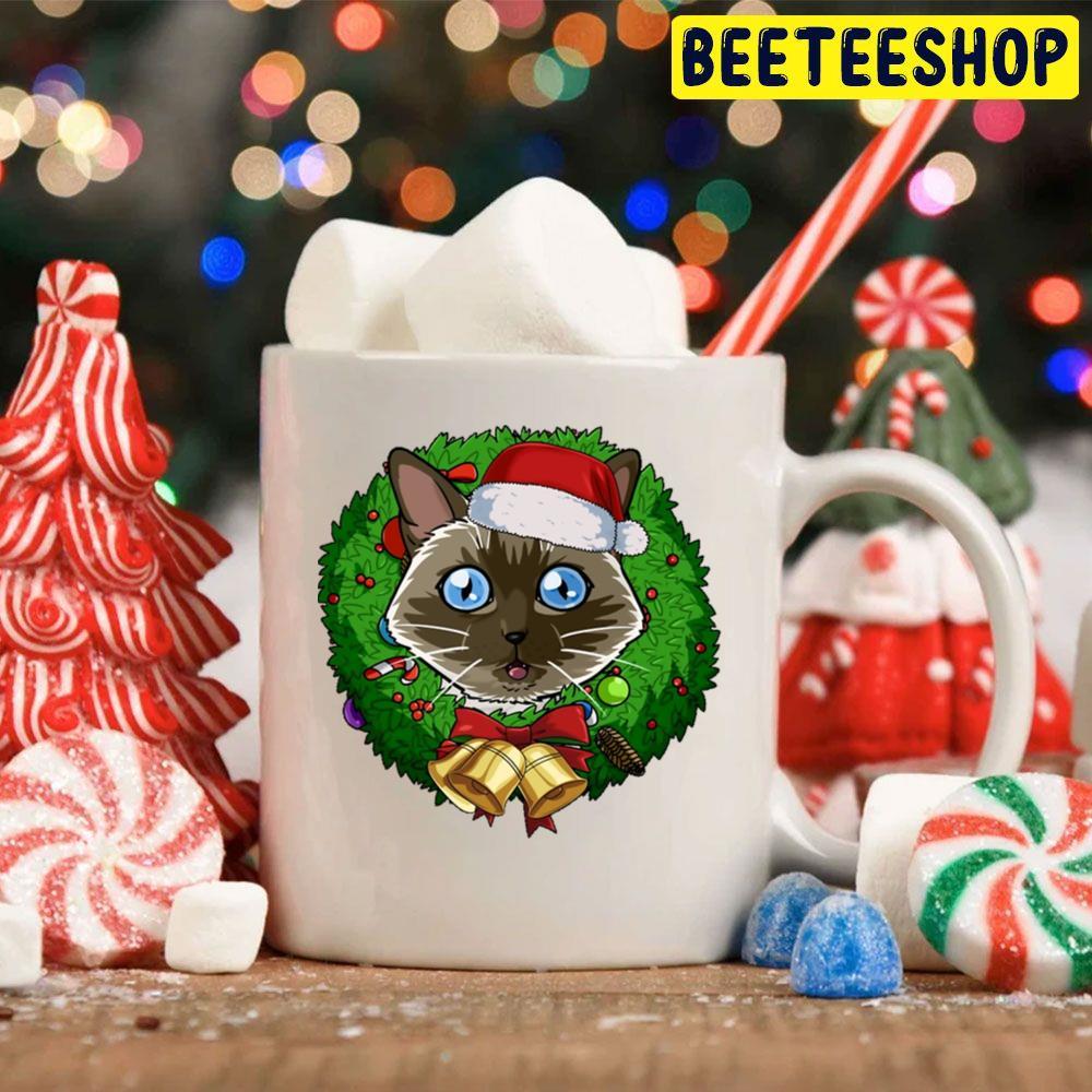 Siamese Cat Santa Christmas Wreath Beeteeshop Trending Unisex Hoodie Siamese Cat Santa Christmas Wreath Beeteeshop Trending Unisex Hoodie