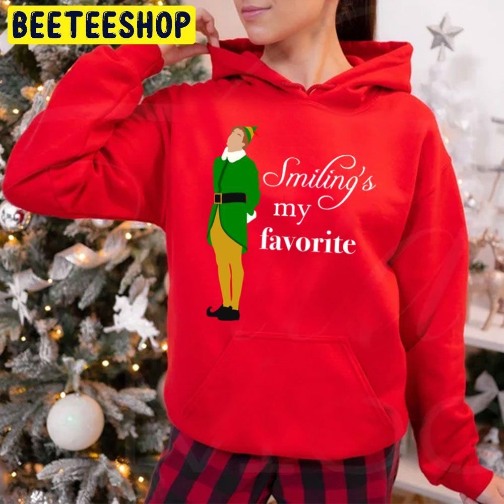 Smiling Is My Favorite Elf Christmas Beeteeshop Trending Unisex Hoodie Smiling Is My Favorite Elf Christmas Beeteeshop Trending Unisex Hoodie
