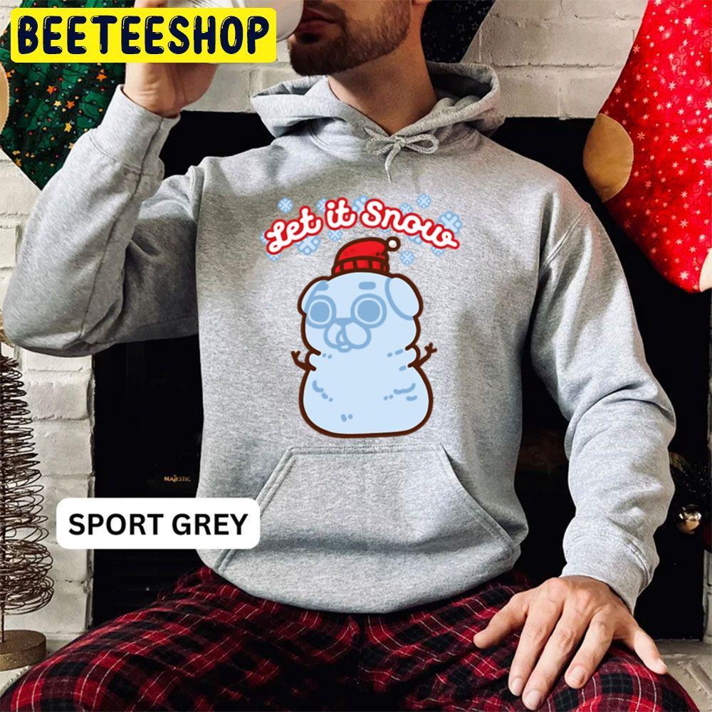 Snow Puglie Christmas Beeteeshop Trending Unisex Hoodie Snow Puglie Christmas Beeteeshop Trending Unisex Hoodie