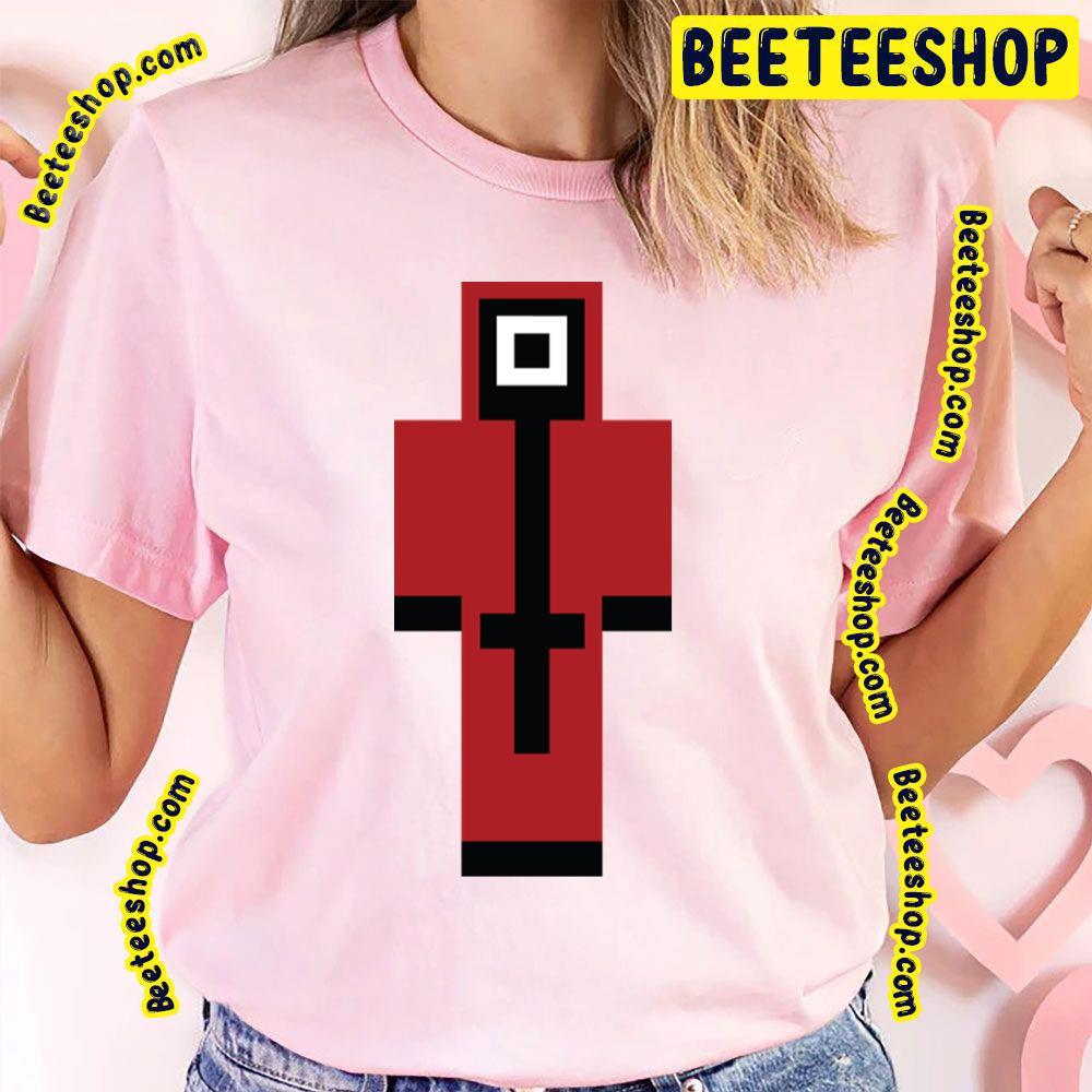 Squid Game Red Minecraft Skin Unisex T-Shirt Squid Game Red Minecraft Skin Unisex T-Shirt