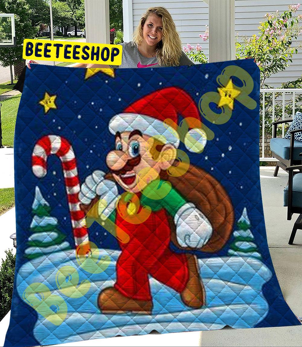 Super Mario Christmas 01 Trending Quilt Super Mario Christmas 01 Trending Quilt