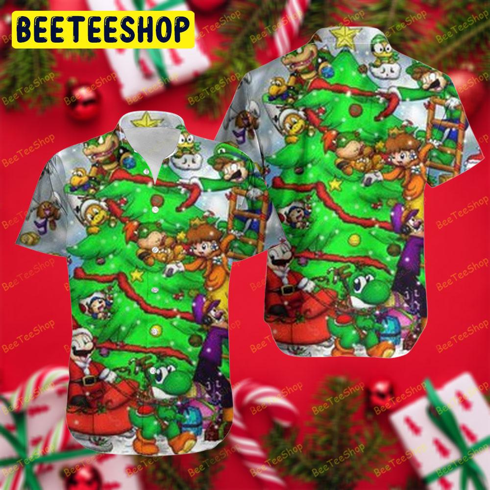 Super Mario Christmas 05 Trending Hawaii Shirt Super Mario Christmas 05 Trending Hawaii Shirt