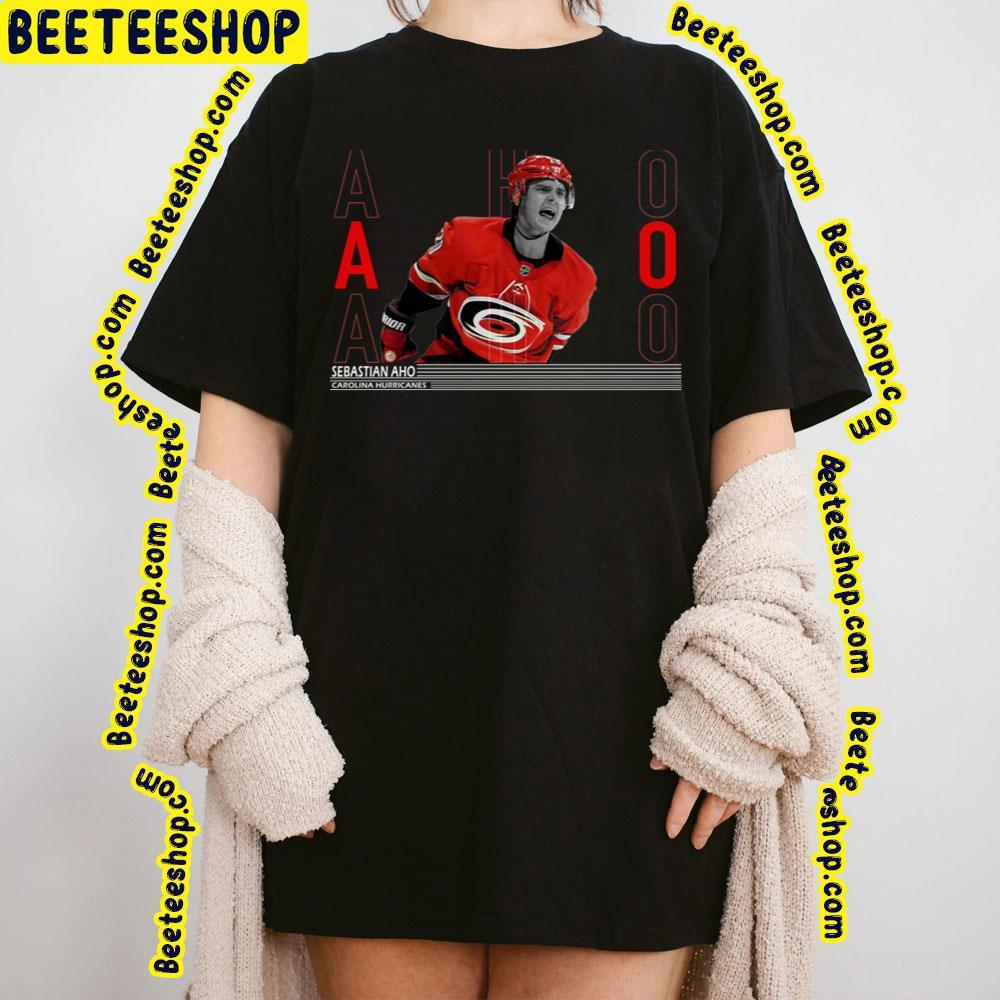 Typography Hurricanes Sebastian Aho Hockey Unisex T-Shirt Typography Hurricanes Sebastian Aho Hockey Unisex T-Shirt
