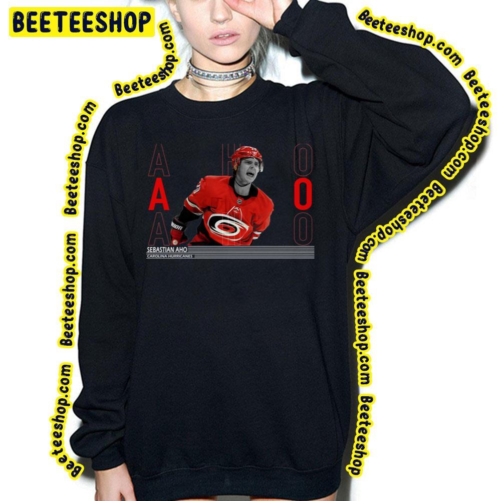 Typography Hurricanes Sebastian Aho Hockey Unisex T-Shirt Typography Hurricanes Sebastian Aho Hockey Unisex T-Shirt