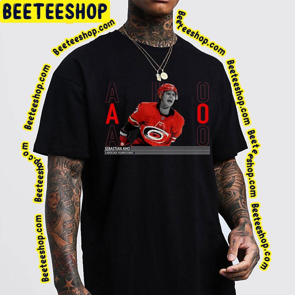 Typography Hurricanes Sebastian Aho Hockey Unisex T-Shirt Typography Hurricanes Sebastian Aho Hockey Unisex T-Shirt