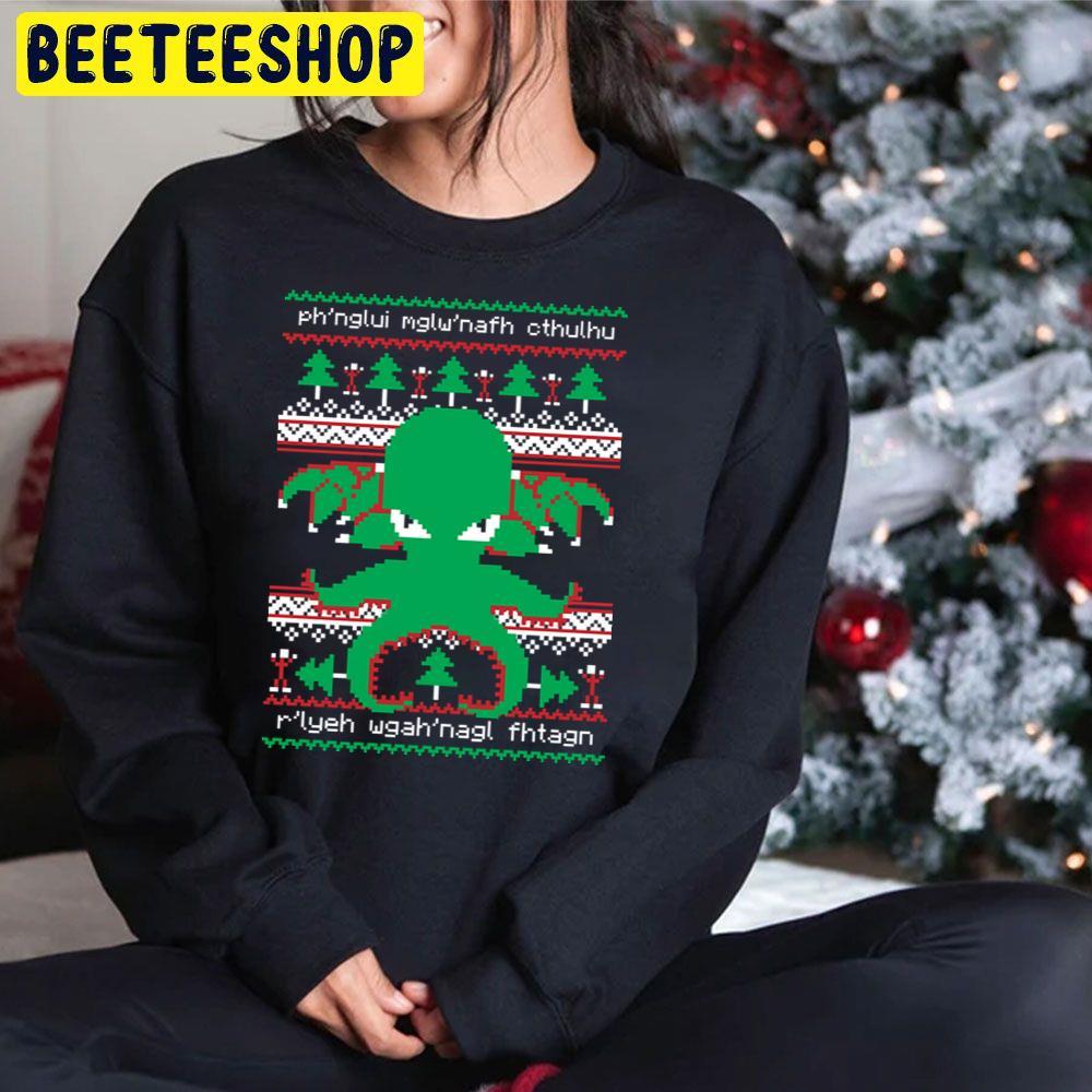 Ugly Christmas Cthulhu Beeteeshop Trending Unisex Hoodie Ugly Christmas Cthulhu Beeteeshop Trending Unisex Hoodie